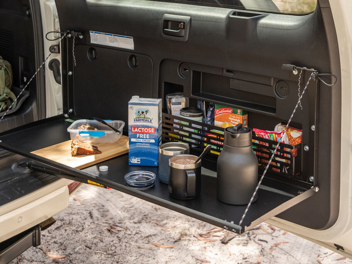 Rear Door Drop Down Table and Cage to suit Toyota Prado 150