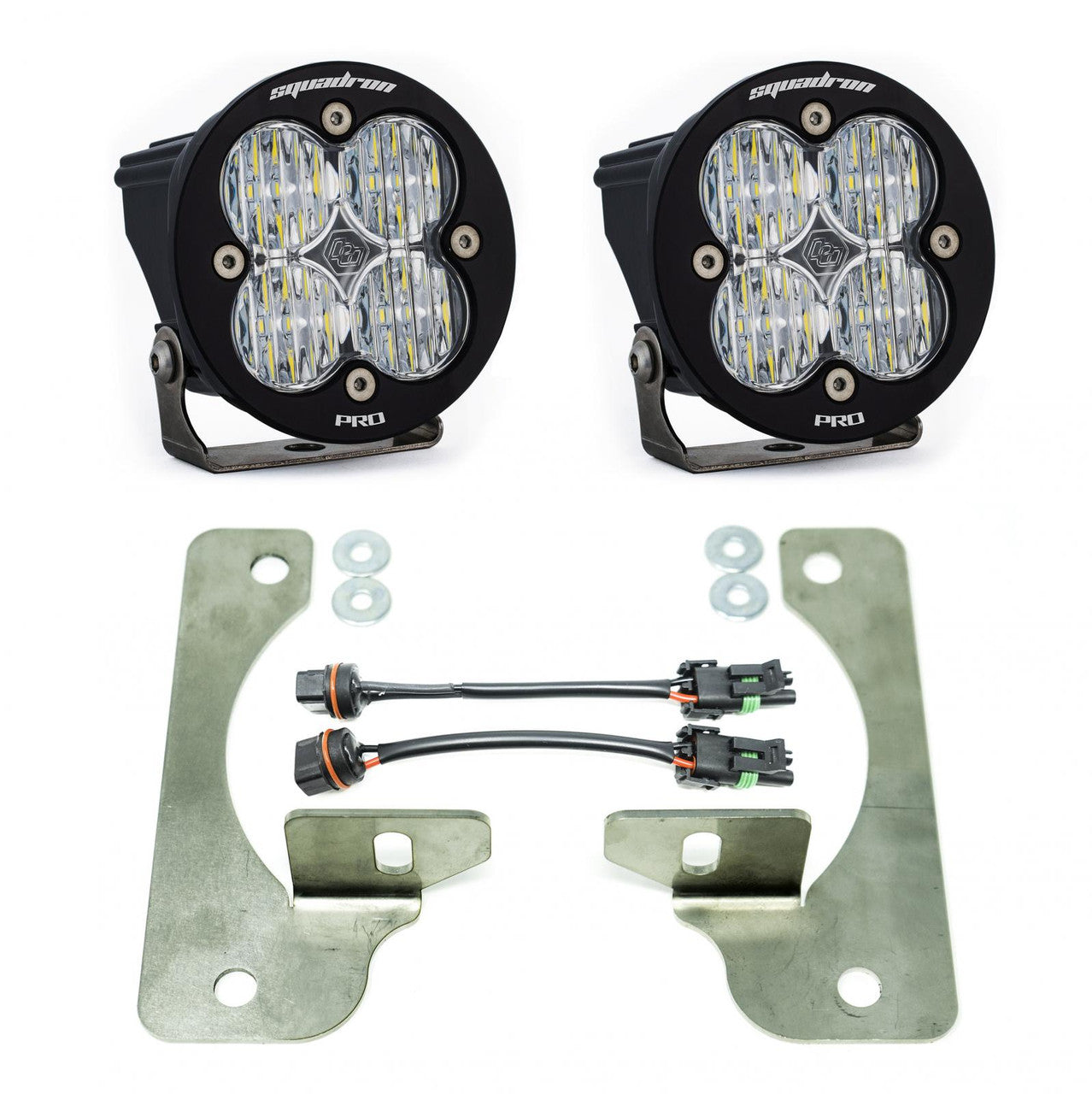 Jeep JL/JT Squadron-R Pro Fog Pocket Light Kit - Jeep 2020-24 Gladiator; 2018-24 Wrangler JL; NOTE: w/ OE Rubicon Bumper