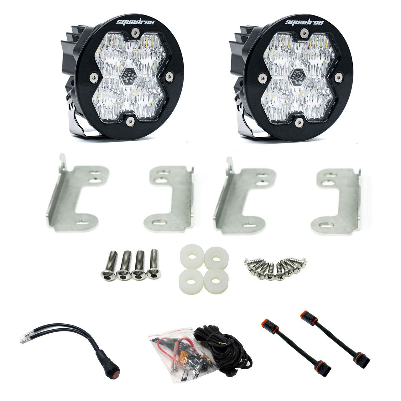 Squadron-R 2.0 Sport Fog Pocket Light Kit - Jeep 2018-26 Wrangler JL; 2020-26 Gladiator JT; Note: w/ OE Sahara Bumper