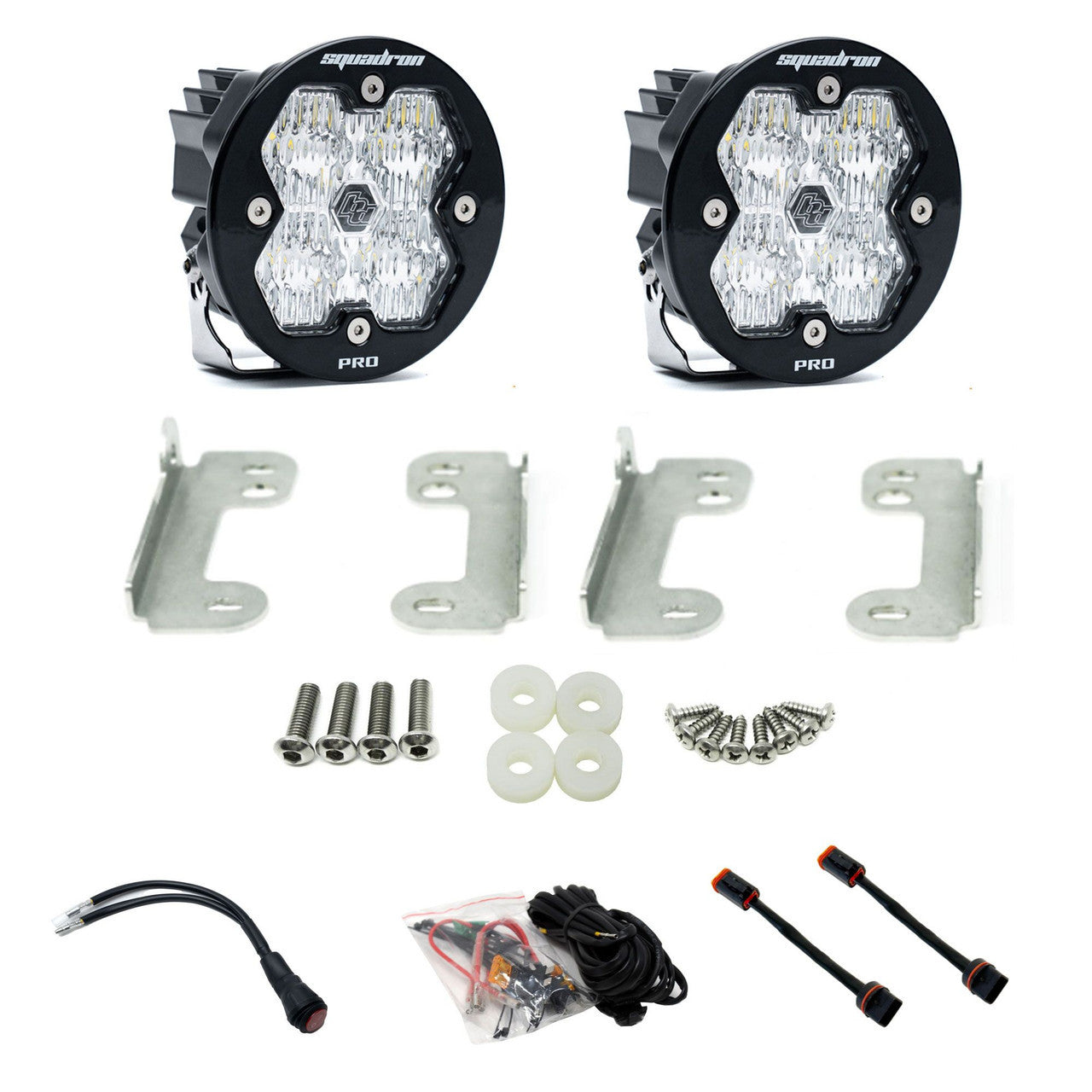 Squadron-R 2.0 Pro Fog Pocket Light Kit - Jeep 2018-26 Wrangler JL; 2020-26 Gladiator JT; Note: w/ OE Sahara Bumper