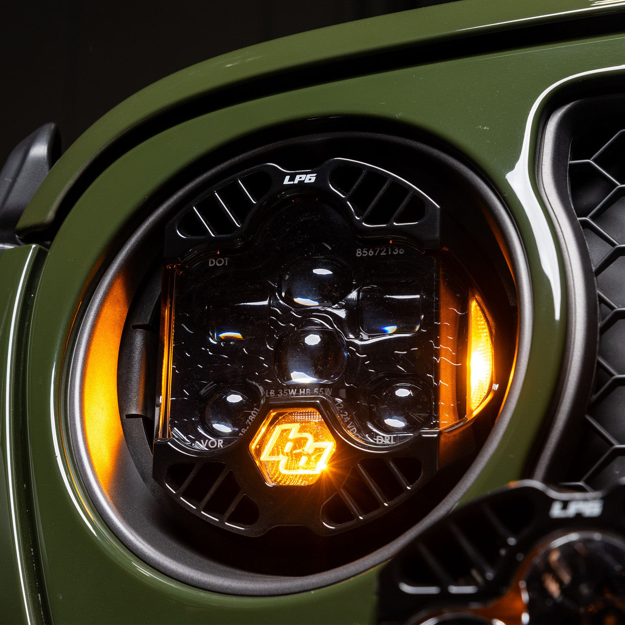 DOT LP6 LED Headlight Kit - Jeep 2018-2025 Wrangler JL; 2020-2025 Gladiator JT; NOTE w/Halogen Headlights