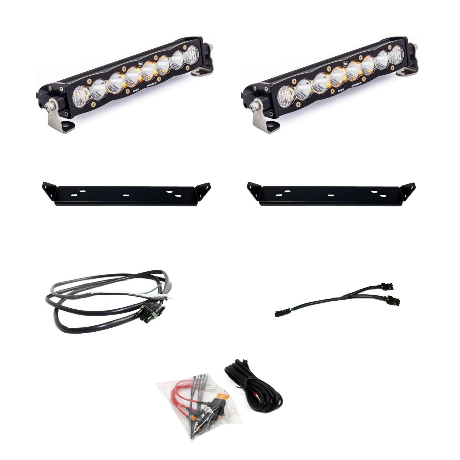 Ford S8 10 Inch Dual Behind Grille Light Bar Kit - Ford 2021-2025 F-150 Raptor, 2024-2025 F-150 Raptor 37/R
