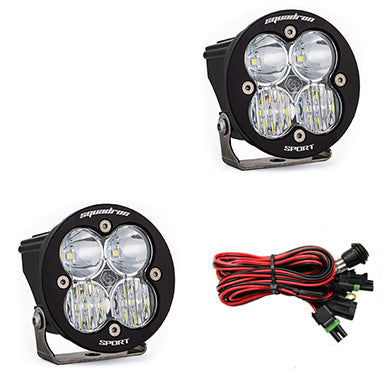 Baja Designs Squadron Sport Black LED Auxiliary Light Pod Pair - Baja Amber Lense Baja Designs Squadron Sport Black LED Auxiliary Light Pod Pair - Baja Amber Lense