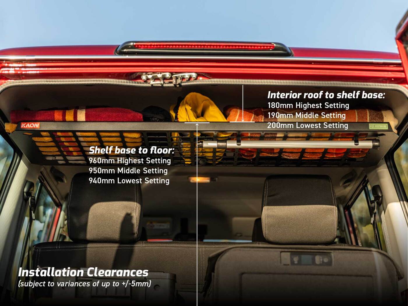 Standalone Rear Roof Shelf to suit Toyota Land Cruiser LC76