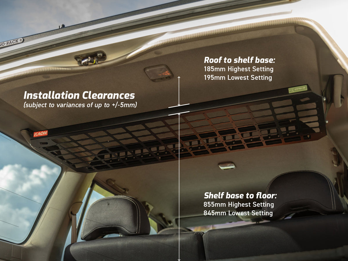Standalone Rear Roof Shelf to suit Nissan Patrol GU Y61