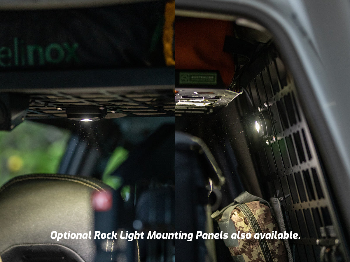 12V Electrical Console & Rock Light Panel Pair to suit KAON Molle Mesh