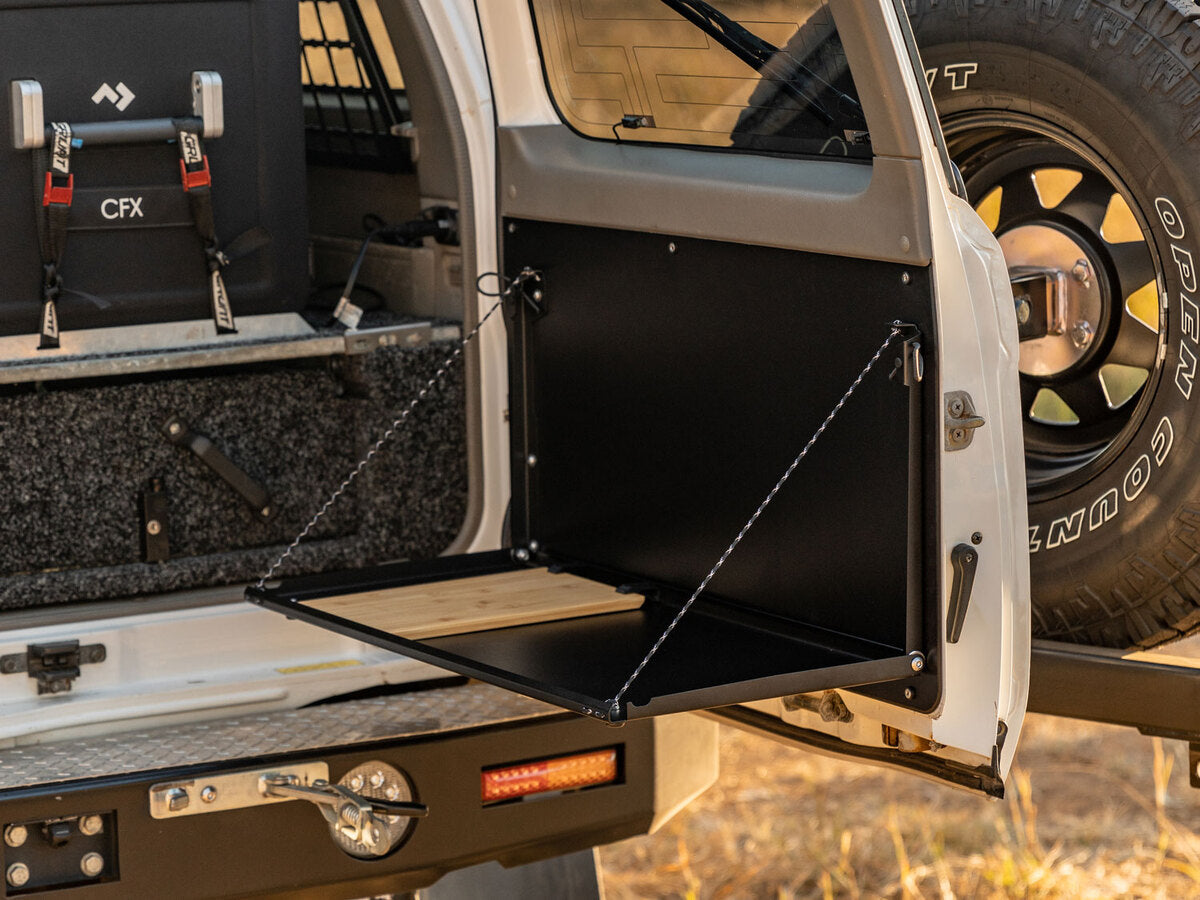 Rear Door Drop Down Table & Door Cards to suit Nissan Patrol Y61 GU