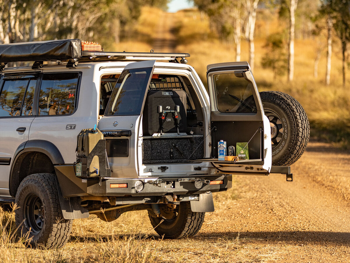Rear Door Drop Down Table & Door Cards to suit Nissan Patrol Y61 GU