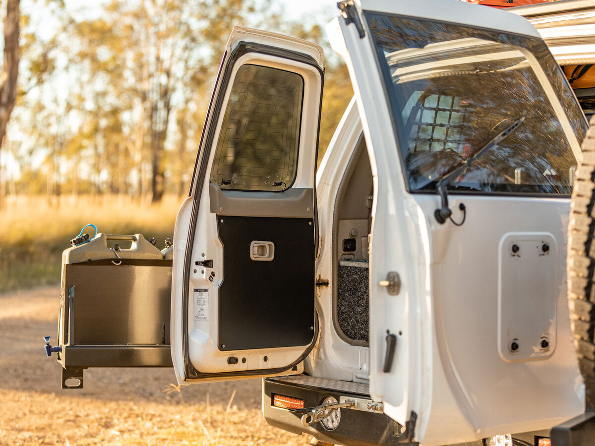 Rear Door Drop Down Table & Door Cards to suit Nissan Patrol Y61 GU