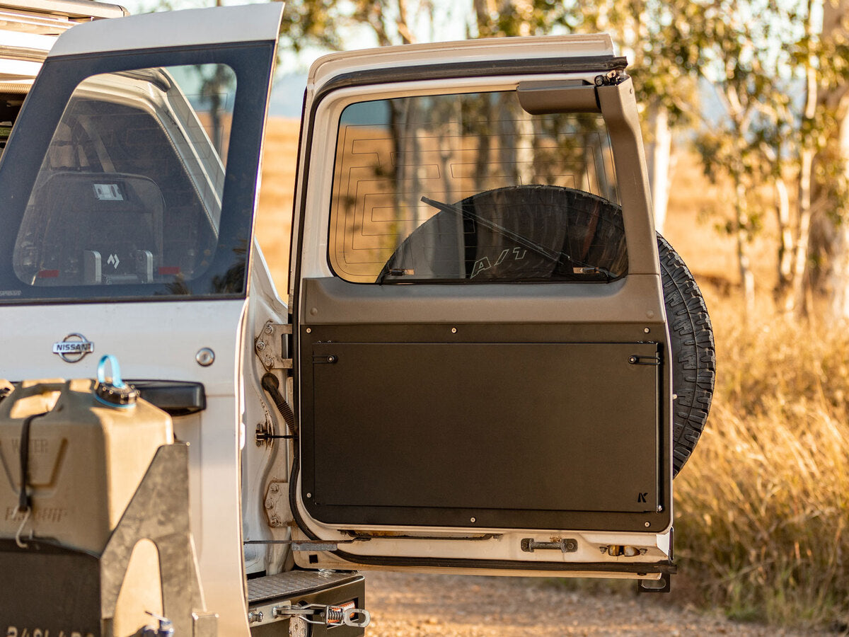 Rear Door Drop Down Table & Door Cards to suit Nissan Patrol Y61 GU