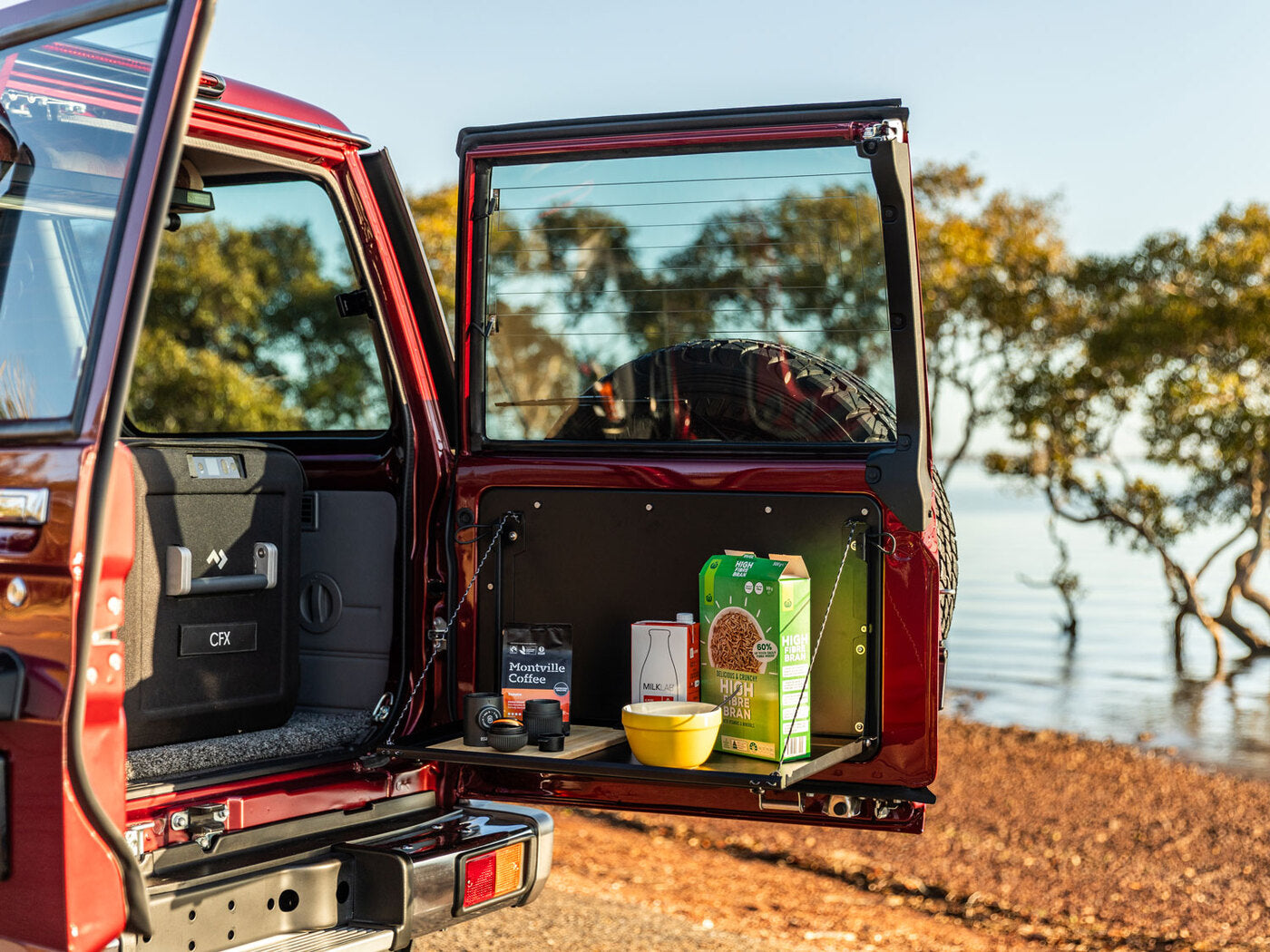 Rear Door Drop Down Table & Door Cards to suit Toyota Land Cruiser 70 Series
