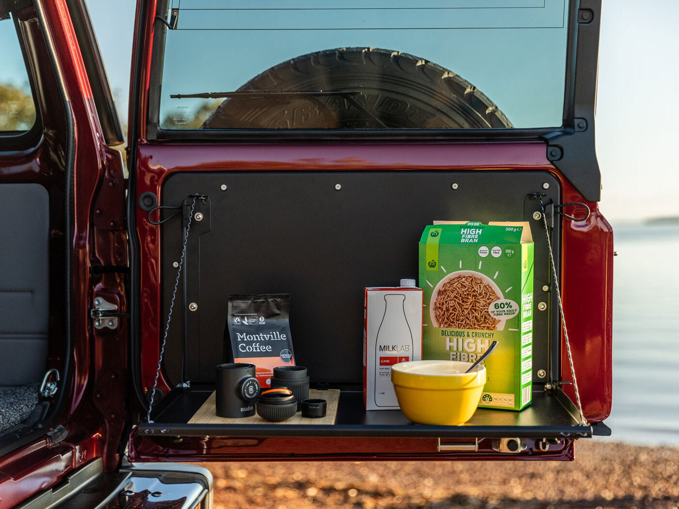 Rear Door Drop Down Table & Door Cards to suit Toyota Land Cruiser 70 Series