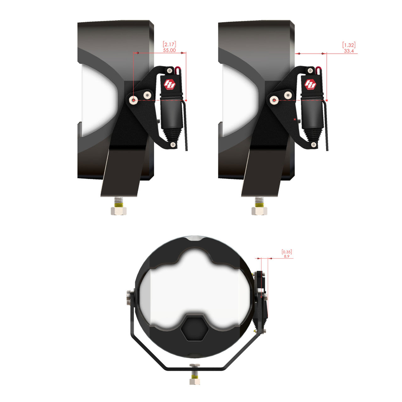 Reflex Light Actuator Kit – LP4/LP6/LP9/XL-M Housing - Universal