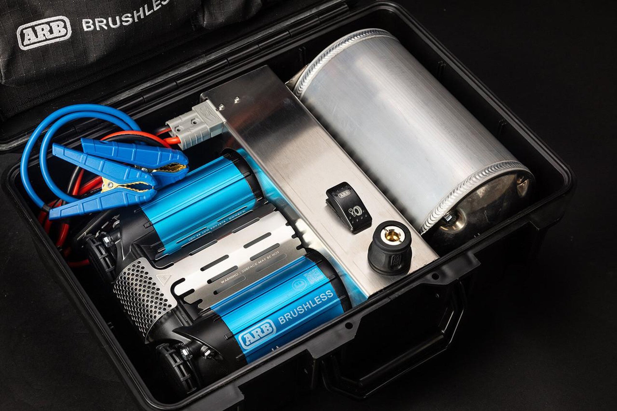Brushless Twin Motor Portable 12V Air Compressor