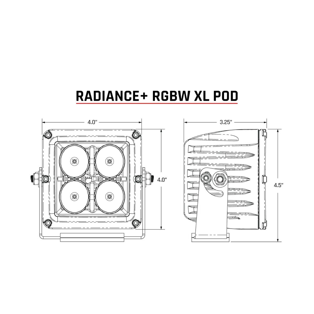 Radiance+ RBGW Pod XL - Pair