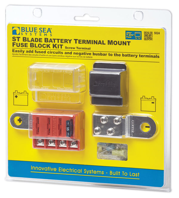 ST Blade Battery Terminal Mount Fuse Block Kit