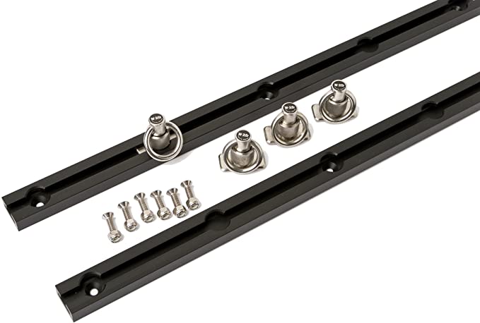 Slide-N-Lock Bed Rails (BLACK ANODIZED)