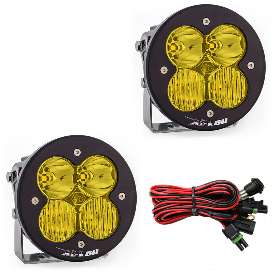 XL 80-Round LED Auxiliary Light Pod Pair - Universal