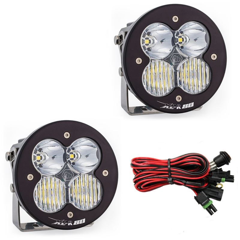 XL 80-Round LED Auxiliary Light Pod Pair - Universal
