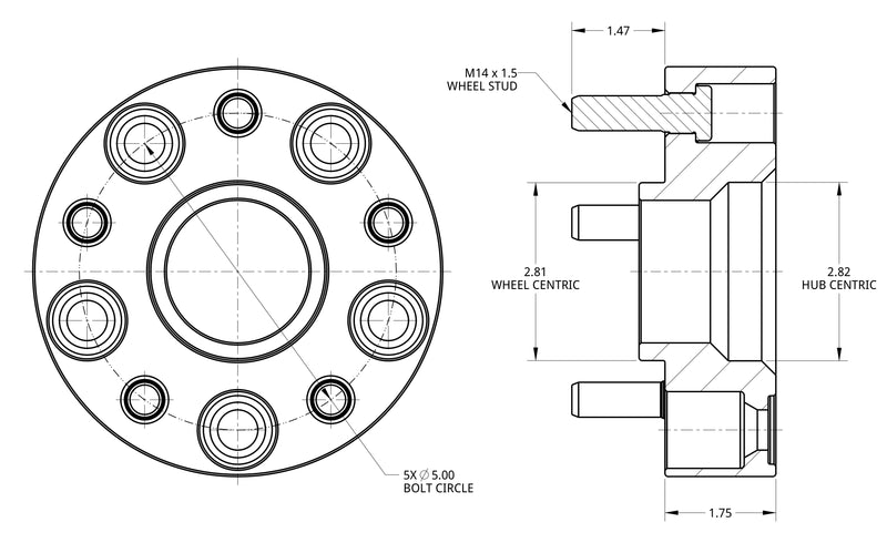 SpiderTrax Jeep JL/JT 1.75" Thick Wheel Spacers